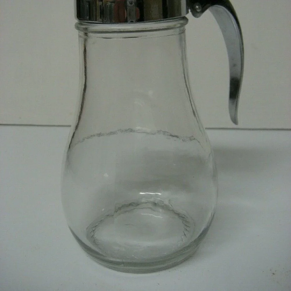 6 inch glass syrup server